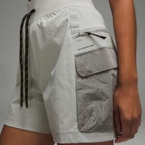 Lululemon Athletica Gray and White Jean Shorts